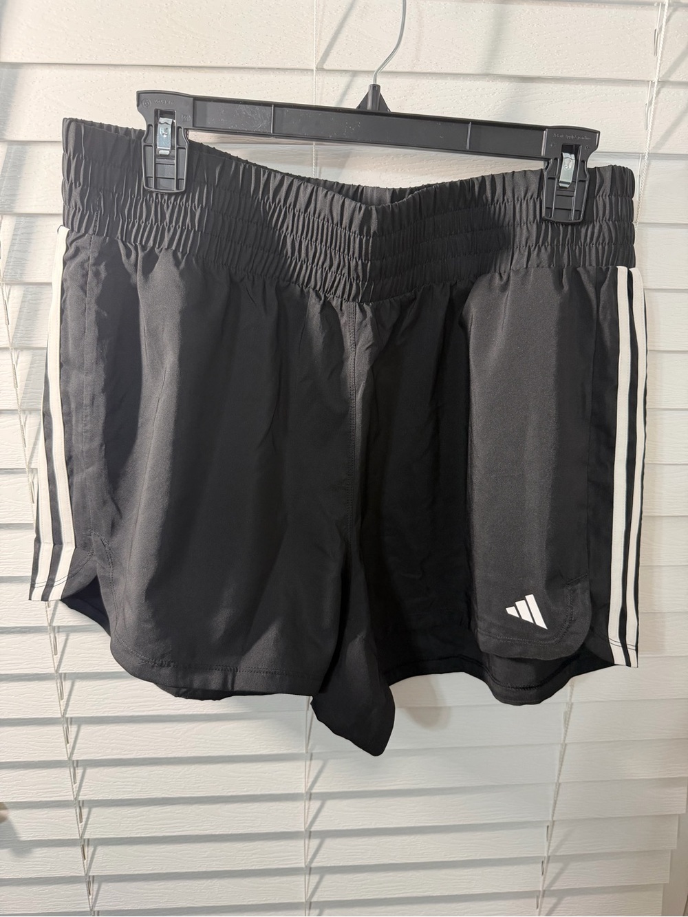 adidas Black Athletic Shorts with White 3-Stripes